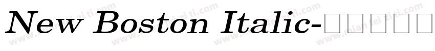 New Boston Italic字体转换